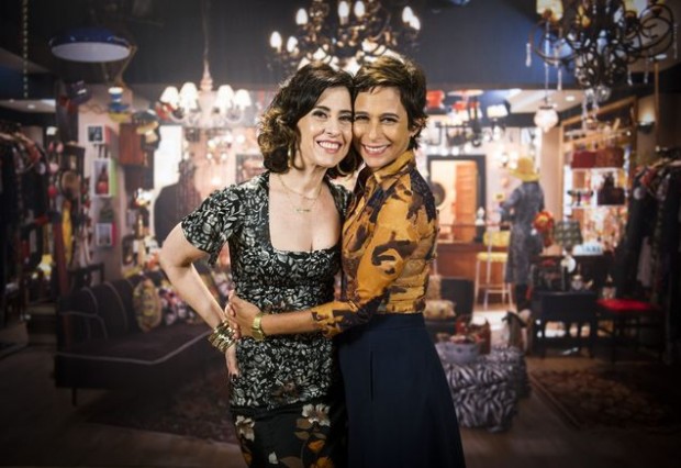 Fernanda Torres e Andréa Beltrão em cena de "Tapas & Beijos" (João Miguel Júnior/Globo)