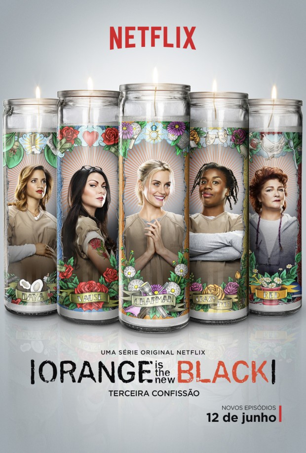 Pôster da terceira temporada de 'Orange Is the New Black', que estreia no dia 12 de junho no Netflix (Divulgação)