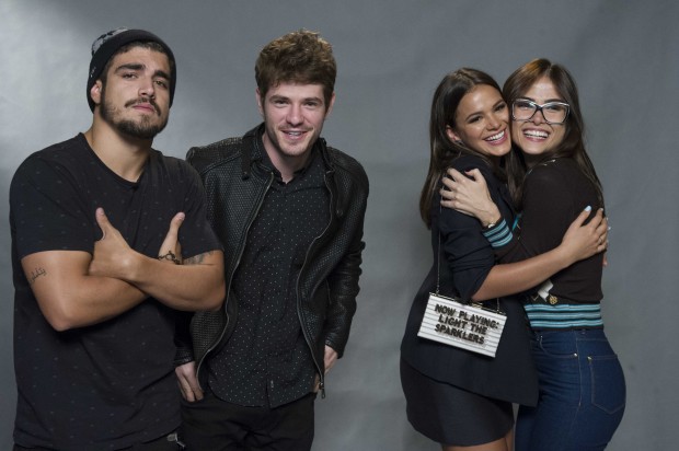 Caio Castro, Maurício Destri, Bruna Marquezine e Maria Casadevall, atores de 'I Love Paraisópolis' (Divulgação/Globo)