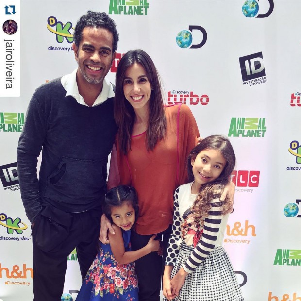 Jairzinho,  Tânia Khallil e suas filhas, Laura (ao centro) e Isabella (Reprodução Instagram)