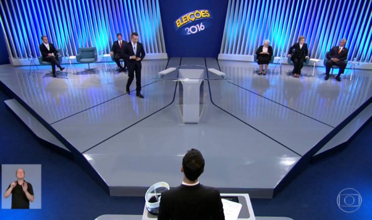 Debate da Globo com os candidatos à Prefeitura de SP (Reprodução)