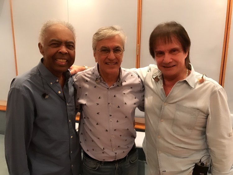 Gil, Caetano e Roberto Carlos em ensaio (Divulgação/TV Globo)